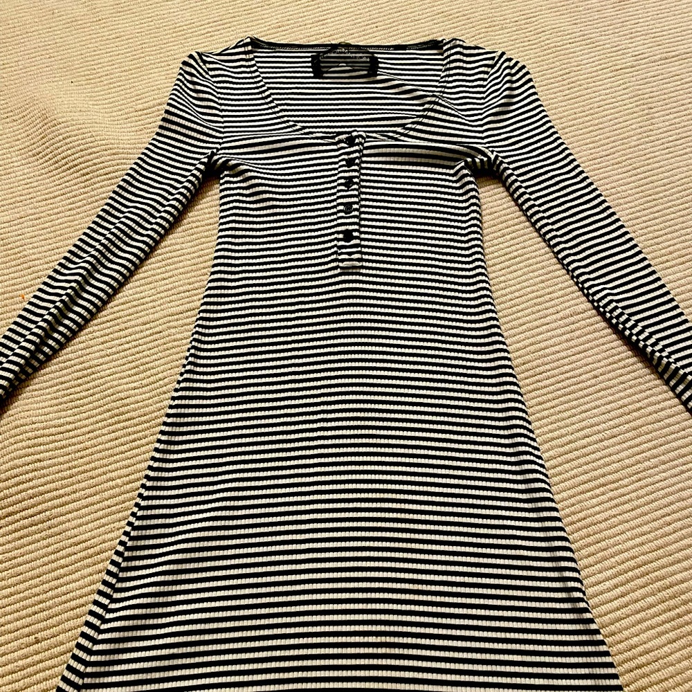 Reformation ribbed mini dress